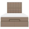 vidaXL Ottoman-Bett mit Matratze Cappuccino-Braun 120x190cm Kunstleder