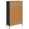 vidaXL Highboard Corona Schwarz Eichen-Optik 69,5 x 31 x 115 cm
