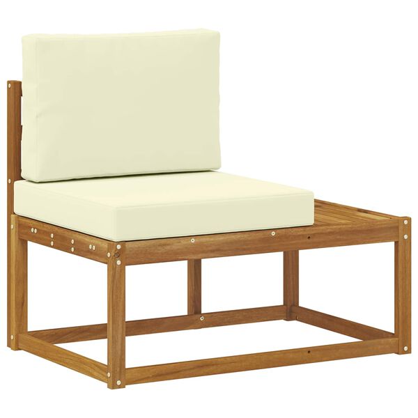 vidaXL Outdoor End Sofa Natur 91 x 63 x 73 cm Massivholz Akazie