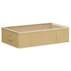 vidaXL Aufbewahrungsbox mit transparentem Oberfenster Creme Vliesstoff