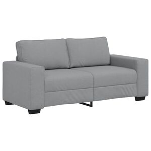 vidaXL 2-Sitzer-Sofa Hellgrau 140 cm Stoff