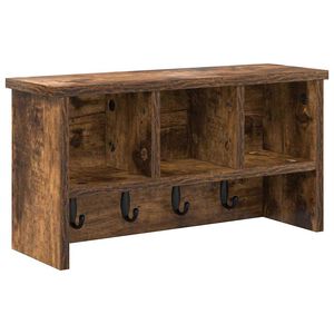 vidaXL Wandmontierter nachttisch Ger&auml;ucherte Eiche 50 x 16 x 26 cm