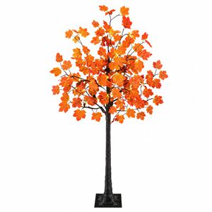 vidaXL LED-Ahornbaum Braun 120 cm Kunststoff 48 LEDs