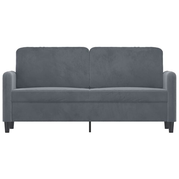 vidaXL 2-Sitzer-Sofa Dunkelgrau 140 cm Samt