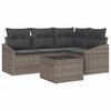vidaXL Gartensofa-set 5 Stk. Hellgrau Poly-Rattan