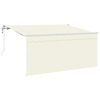 vidaXL Einziehbare Markise Creme 300 x 200 cm Polyester und Aluminium