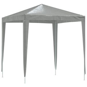 vidaXL Party-Zelt 200 x 200 x 240 cm Hellgrau PE und Stahl