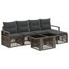 vidaXL Gartensofa-set 6 stk. Grau und Dunkelgrau Poly-Rattan