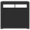 vidaXL Sideboard mit LED-Leuchten Schwarz 80x35x75 cm