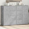 vidaXL Sideboards 2 Stk. Betongrau 60x31x84 cm Holzwerkstoff