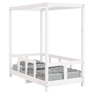 vidaXL Kinderbett Wei&szlig; 70x140 cm Massivholz Kiefer