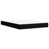 vidaXL Boxspringbett mit Matratze Schwarz 140x190 cm Stoff
