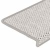 vidaXL Treppenmatten Selbstklebend Sisal-Look 15 Stk. 65x21x4 Platina