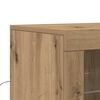 vidaXL LED-Sideboard Braun 60,5 x 37 x 67 cm Holzwerkstoff