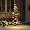 vidaXL Weihnachtsbaum mit 160 LEDs Warmes Wei&szlig; 150 cm Rattan