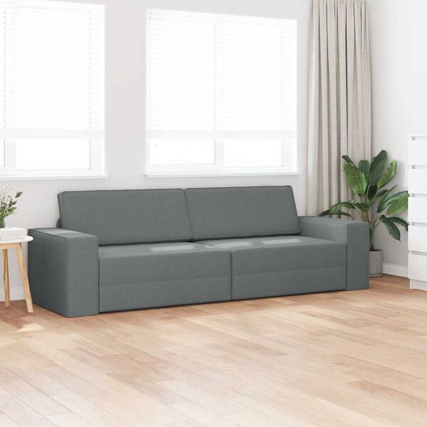 vidaXL Schlafsofa Dunkelgrau 245 x 78 x 77 cm Stoff