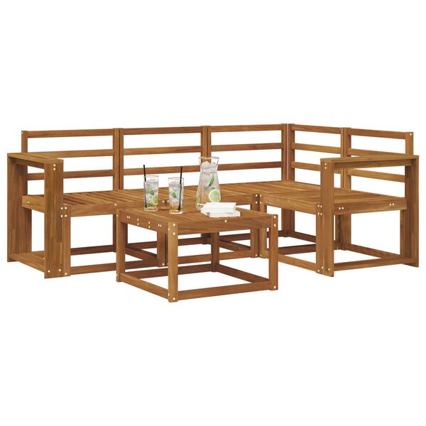 vidaXL Outdoor-Sofagarnitur 5 pcs Natur Massivholz Akazie
