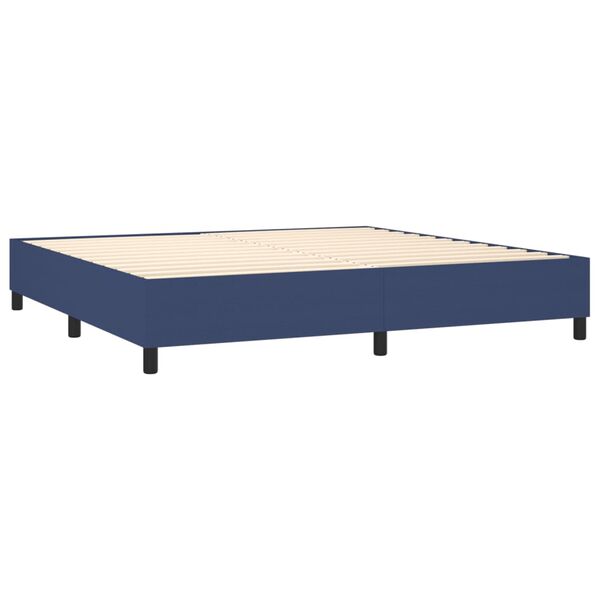 vidaXL Boxspringbettgestell Blau 200x200 cm Stoff