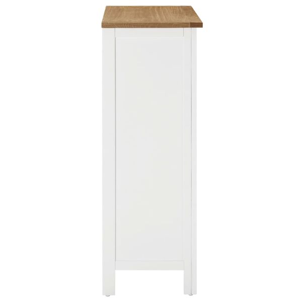 vidaXL Weinschrank 72x32x90 cm Eiche Massivholz