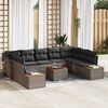 vidaXL Gartensofa-set mit Kissen mit Speicher 5 pcs Grau Polyrattan