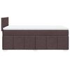 vidaXL Boxspringbett mit Matratze Dunkelbraun 90x190 cm Stoff