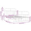 vidaXL Bettgestell mit Kopf- und Fu&szlig;teil Metall Wei&szlig; 120x190 cm