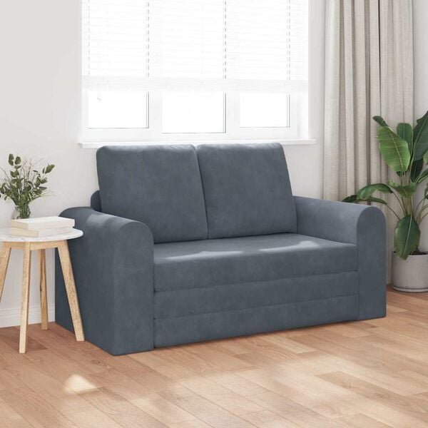 vidaXL Schlafsofa Dunkelgrau 148 x 71 x 83 cm Samt