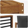 vidaXL Outdoor-Sofagarnitur mit Kissen 4 pcs Natur und Anthrazit