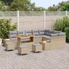 vidaXL Gartensofa-set 13 pcs Beige Poly-Rattan