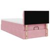 vidaXL Ottoman-Bett mit Matratze Rosa 80x200 cm Samt
