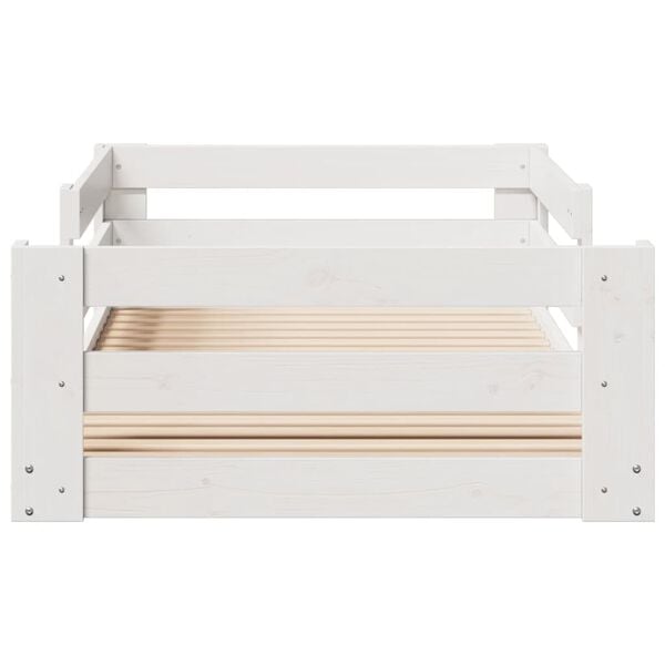 vidaXL Bettgestell ohne matratze Weiß 80x160 cm massivholz kiefer