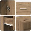 vidaXL Highboard Artisan-Eiche 50 x 42,5 x 225 cm Holzwerkstoff