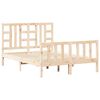 vidaXL Massivholzbett mit Kopfteil