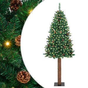 vidaXL Schlanker Weihnachtsbaum Gr&uuml;n 180 cm