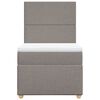 vidaXL Boxspringbett mit Matratze Taupe 90x190 cm Stoff