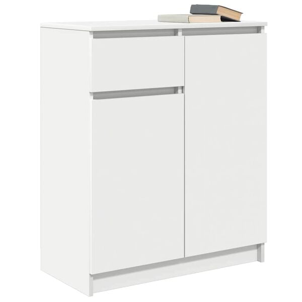 vidaXL Sideboard mit Schublade Weiß 71x35x84 cm Holzwerkstoff