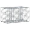 vidaXL Gabionen-Hochbeet 100 x 60 x 55 cm Verzinkter Stahl Silber
