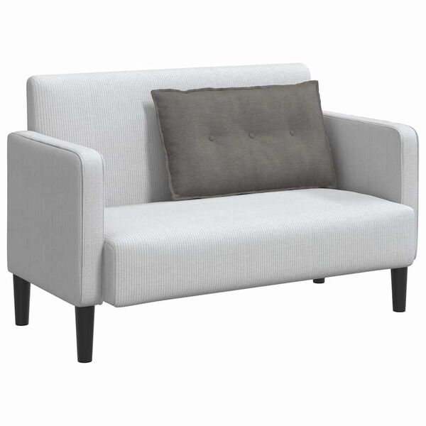 vidaXL R&uuml;ckenkissen Hellgrau 80 x 50 cm Cordstoff