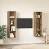 vidaXL TV-Schrankset 2 pcs Braun 37 x 37 x 142,5 cm Holzwerkstoff
