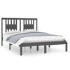 vidaXL Massivholzbett Grau Kiefer 140x190 cm