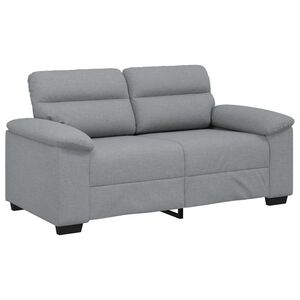 vidaXL 2-Sitzer-Sofa Hellgrau 120 cm Stoff