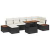 vidaXL Gartensofa-set 8 stk. Schwarz