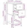 vidaXL Nachttisch 2 pcs Eiche handwerklich 32 x 42 x 70 cm