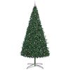 vidaXL Weihnachtsbaum mit dekorativen Lichterketten Gr&uuml;n 400 cm PVC