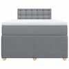 vidaXL Boxspringbett mit Matratze Hellgrau 120x200 cm Stoff