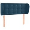 vidaXL Kopfteil mit Ohren Dunkelblau 83x23x78/88 cm Samt