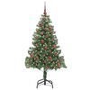vidaXL Weihnachtsbaum mit 150 LEDs mit St&auml;nder Gr&uuml;n 150 cm PVC