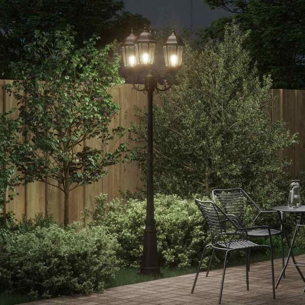 vidaXL Gartenlicht Bronze 235 cm Aluminium