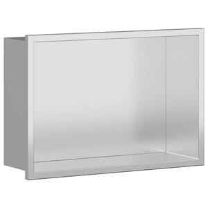 vidaXL Duschnische Silber 30 x 20 x 9,5 cm Edelstahl
