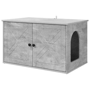 vidaXL Katzenhaus Beton 85 x 55 x 50 cm Holzwerkstoff